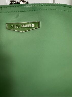 Steve Madden Mint Green Shoulder Bag with Silver Plaque